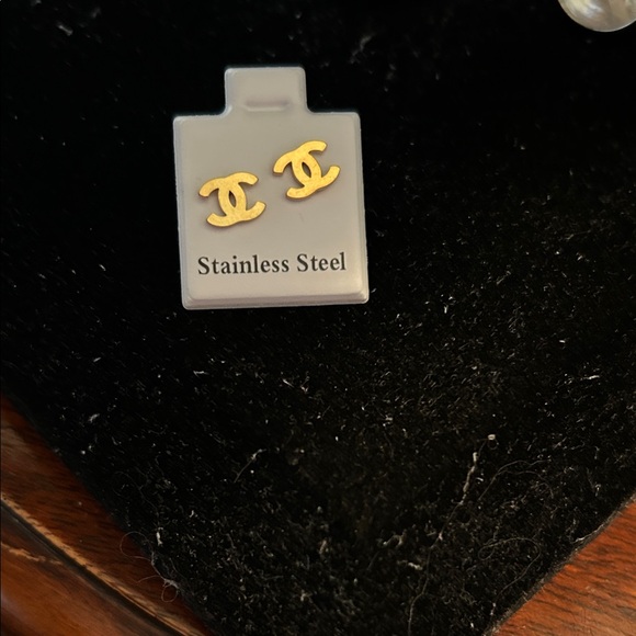 Acero Jewelry - Gold Logo Stud Earrings